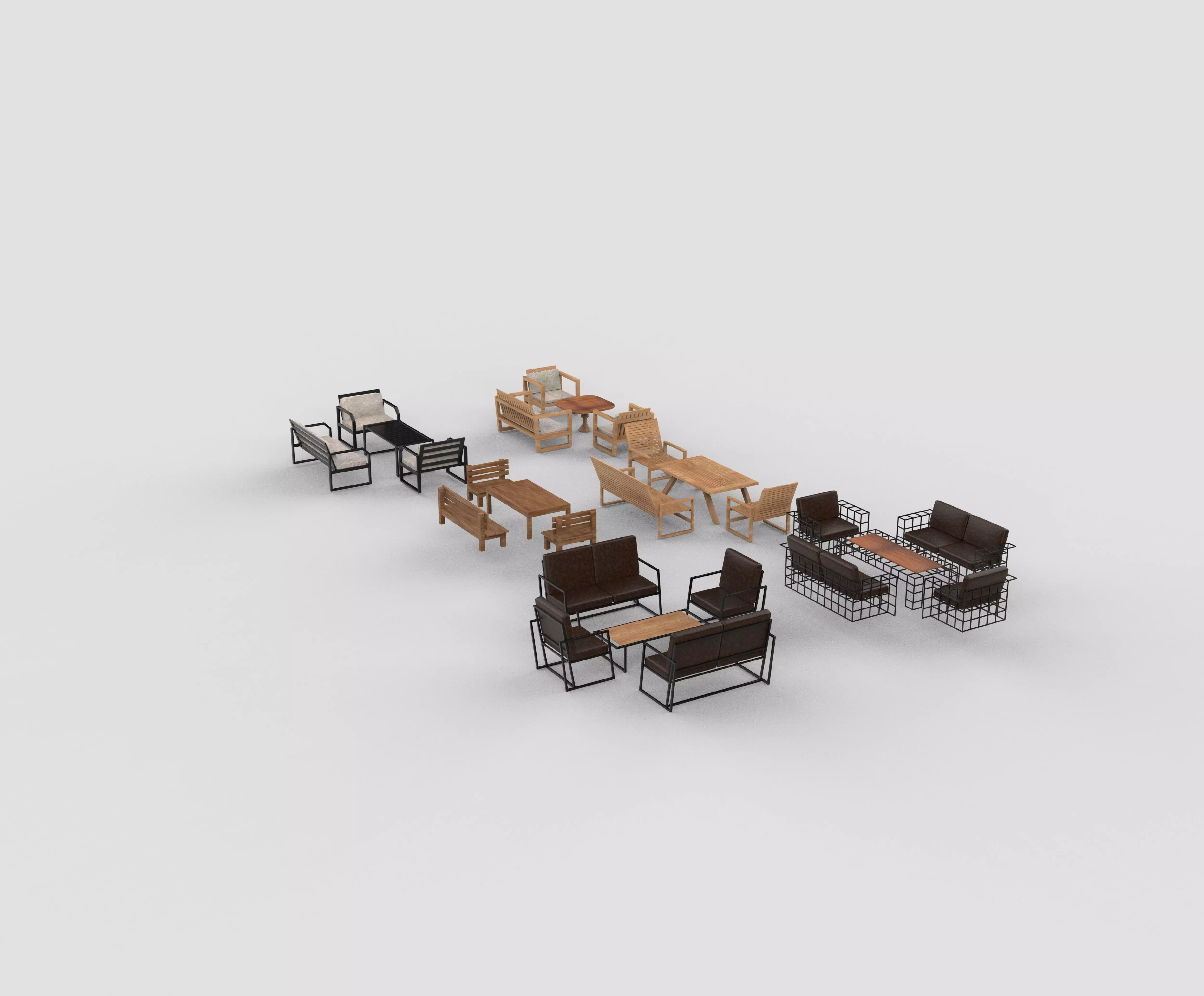 outdoor furnitures 3D model_14
