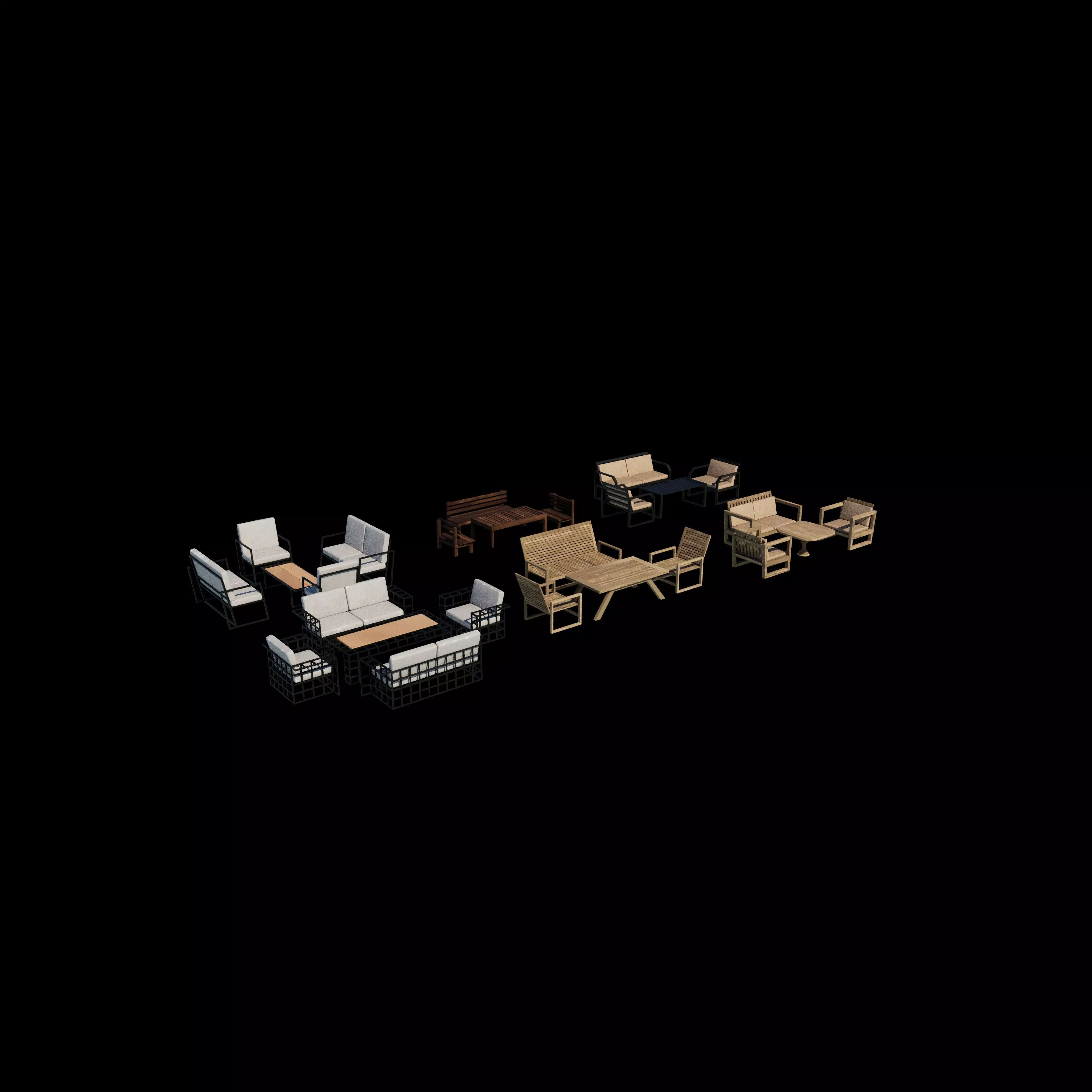 outdoor furnitures 3D model_5