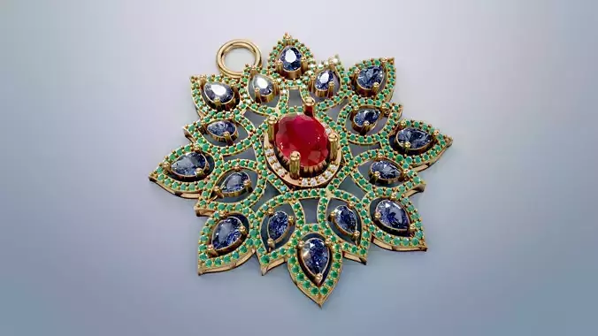 Luxury Floral Pendant 