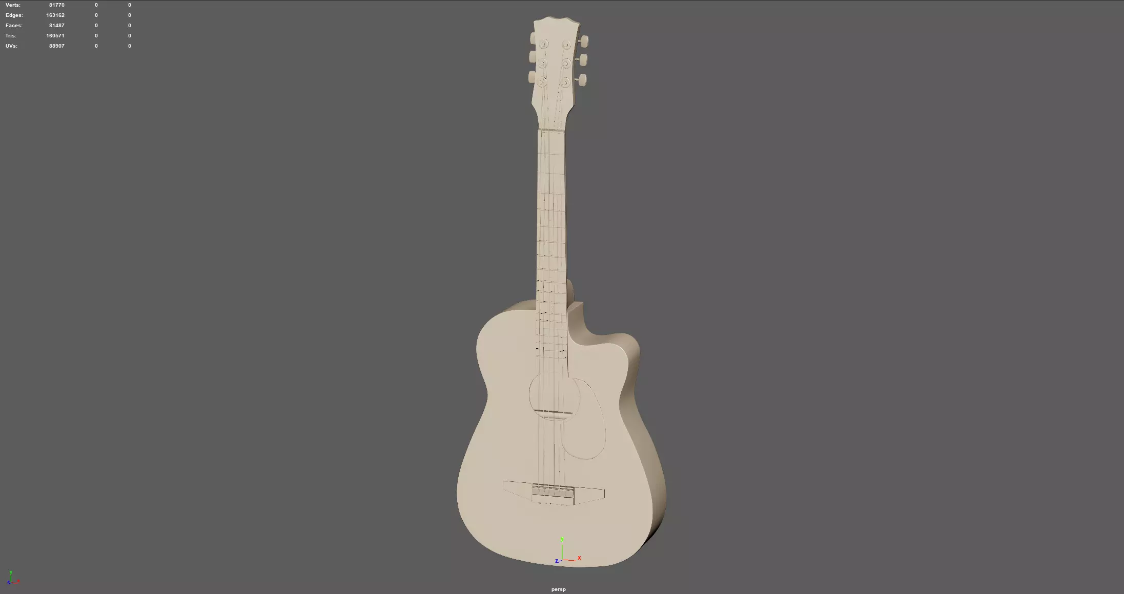 Guitar  3D model_4