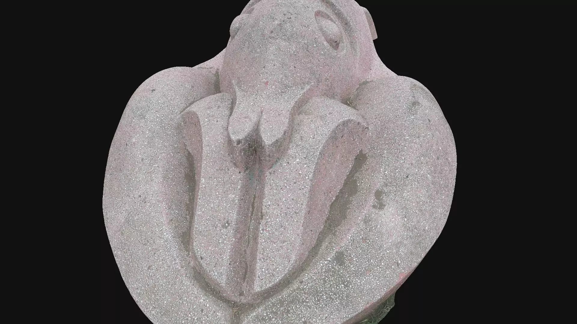 Set of 3 children outdoor playgrounds of animals Low-poly 3D model_7