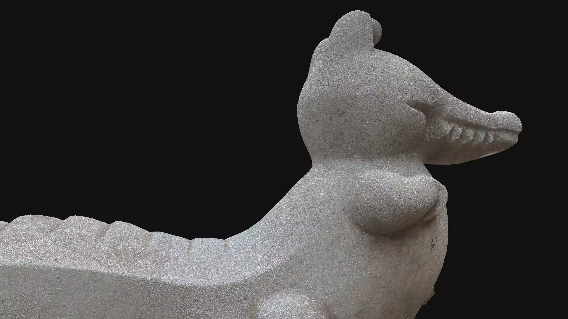 Set of 3 children outdoor playgrounds of animals Low-poly 3D model_16