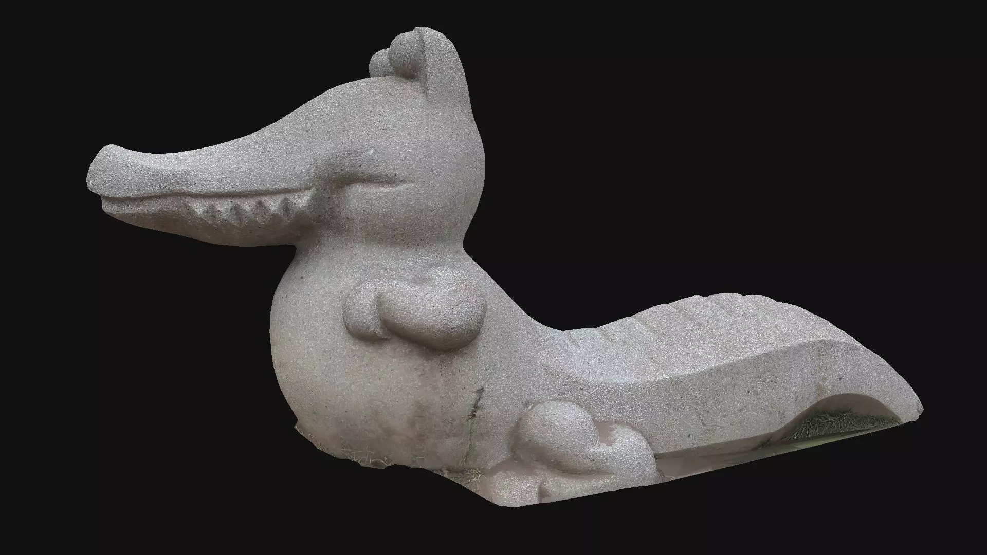 Set of 3 children outdoor playgrounds of animals Low-poly 3D model_14