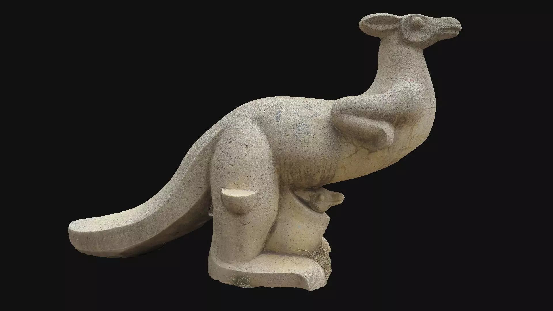 Set of 3 children outdoor playgrounds of animals Low-poly 3D model_12