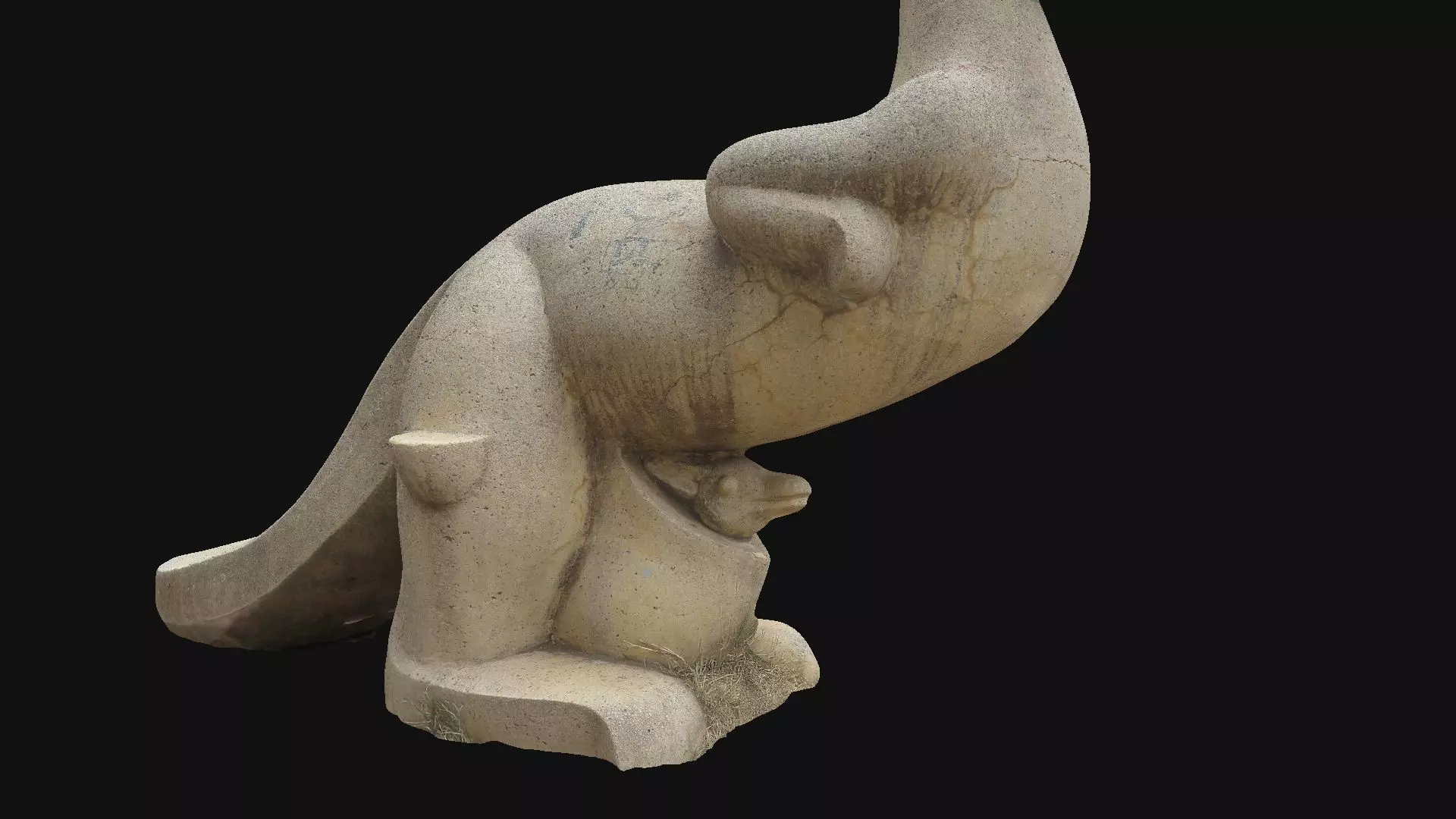 Set of 3 children outdoor playgrounds of animals Low-poly 3D model_24