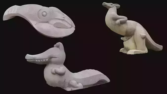 Set of 3 children outdoor playgrounds of animals