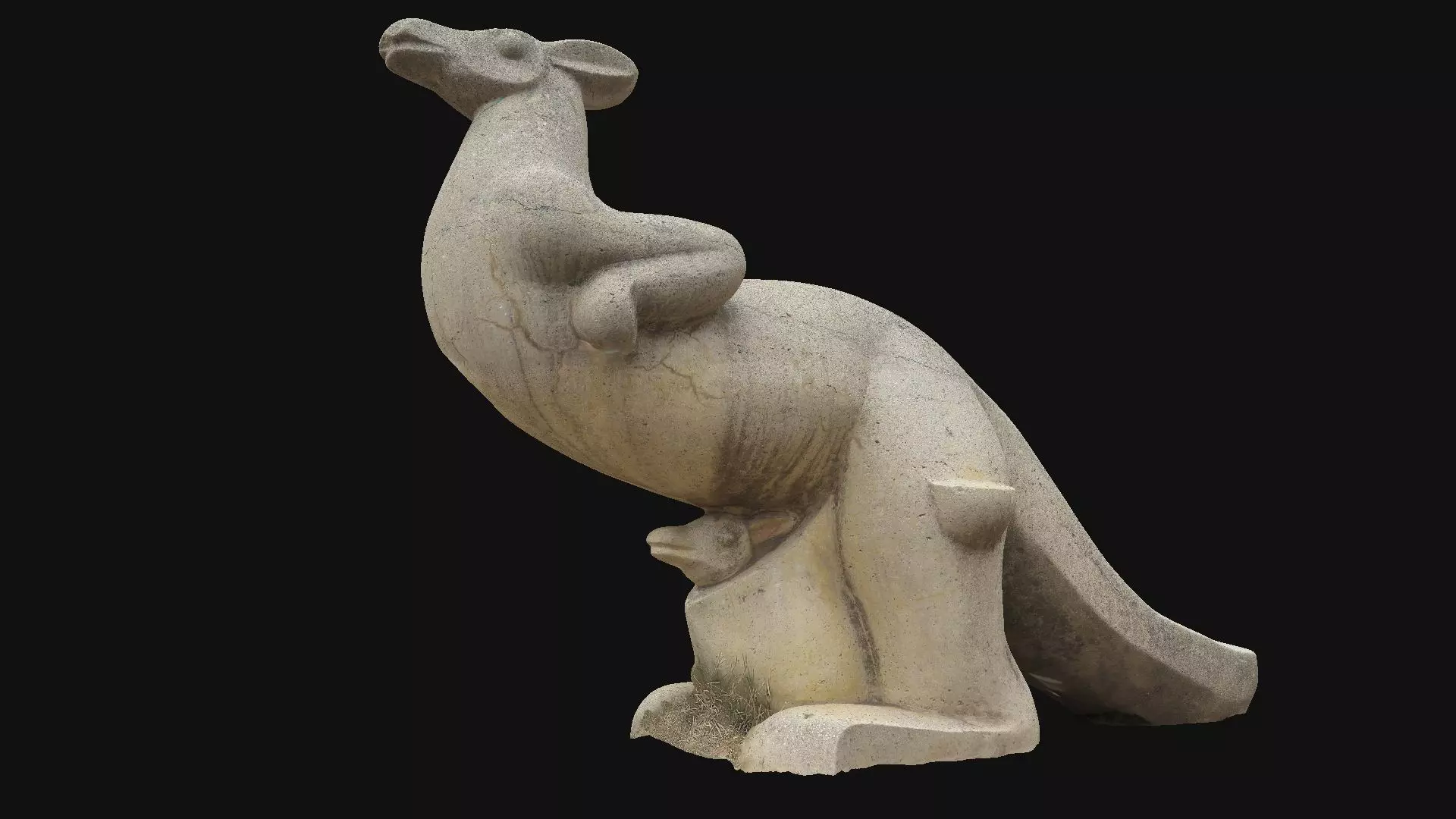 Set of 3 children outdoor playgrounds of animals Low-poly 3D model_1