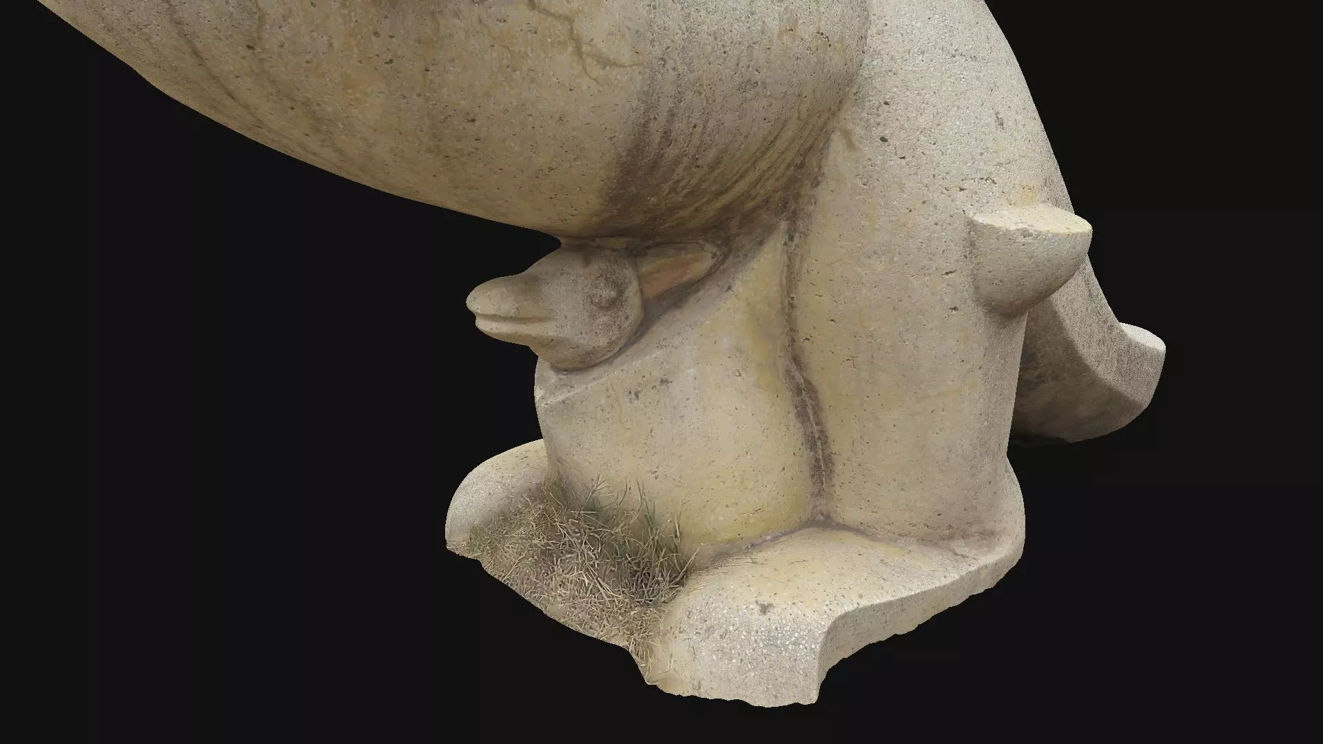 Set of 3 children outdoor playgrounds of animals Low-poly 3D model_27