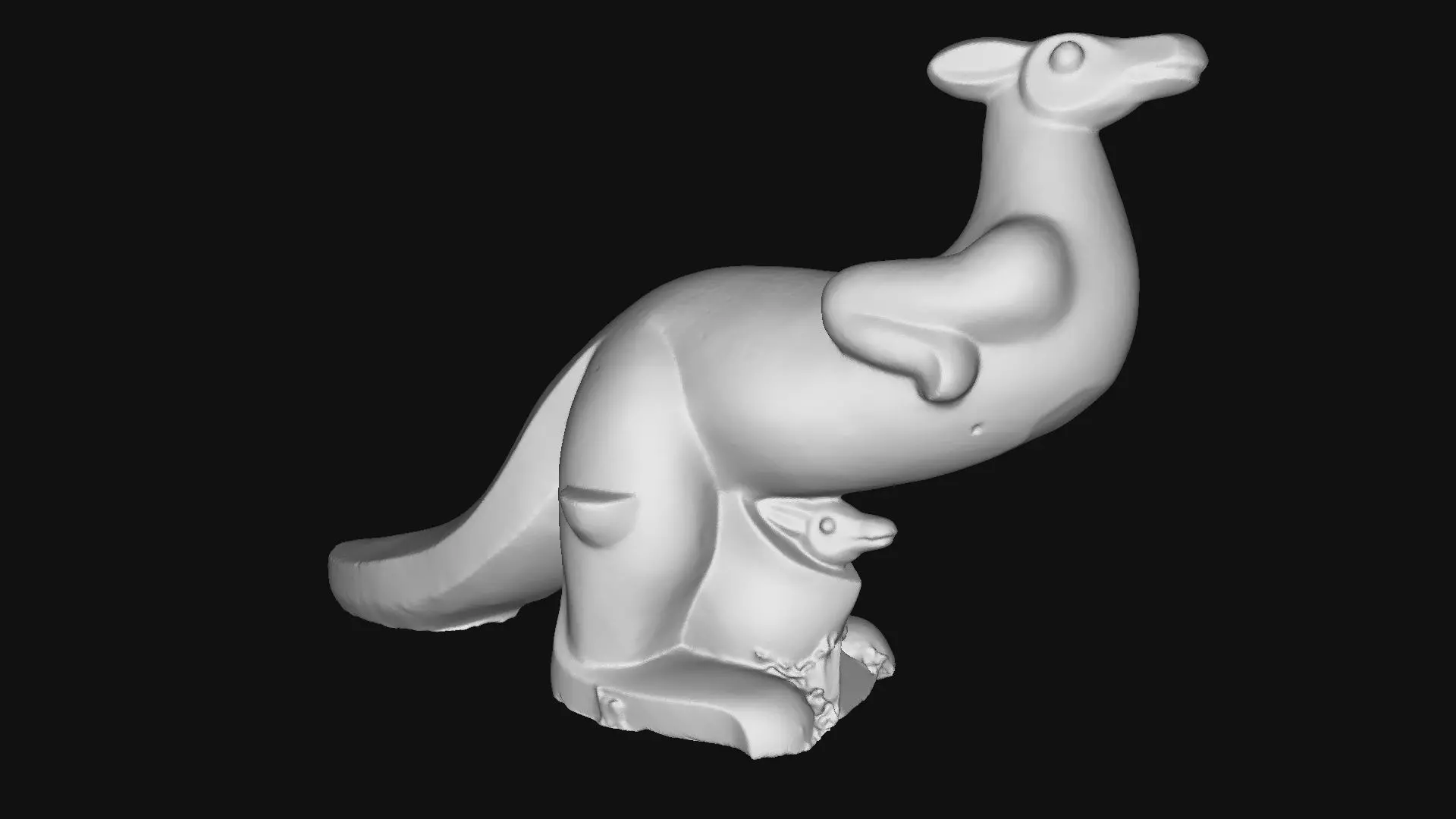 Set of 3 children outdoor playgrounds of animals Low-poly 3D model_29