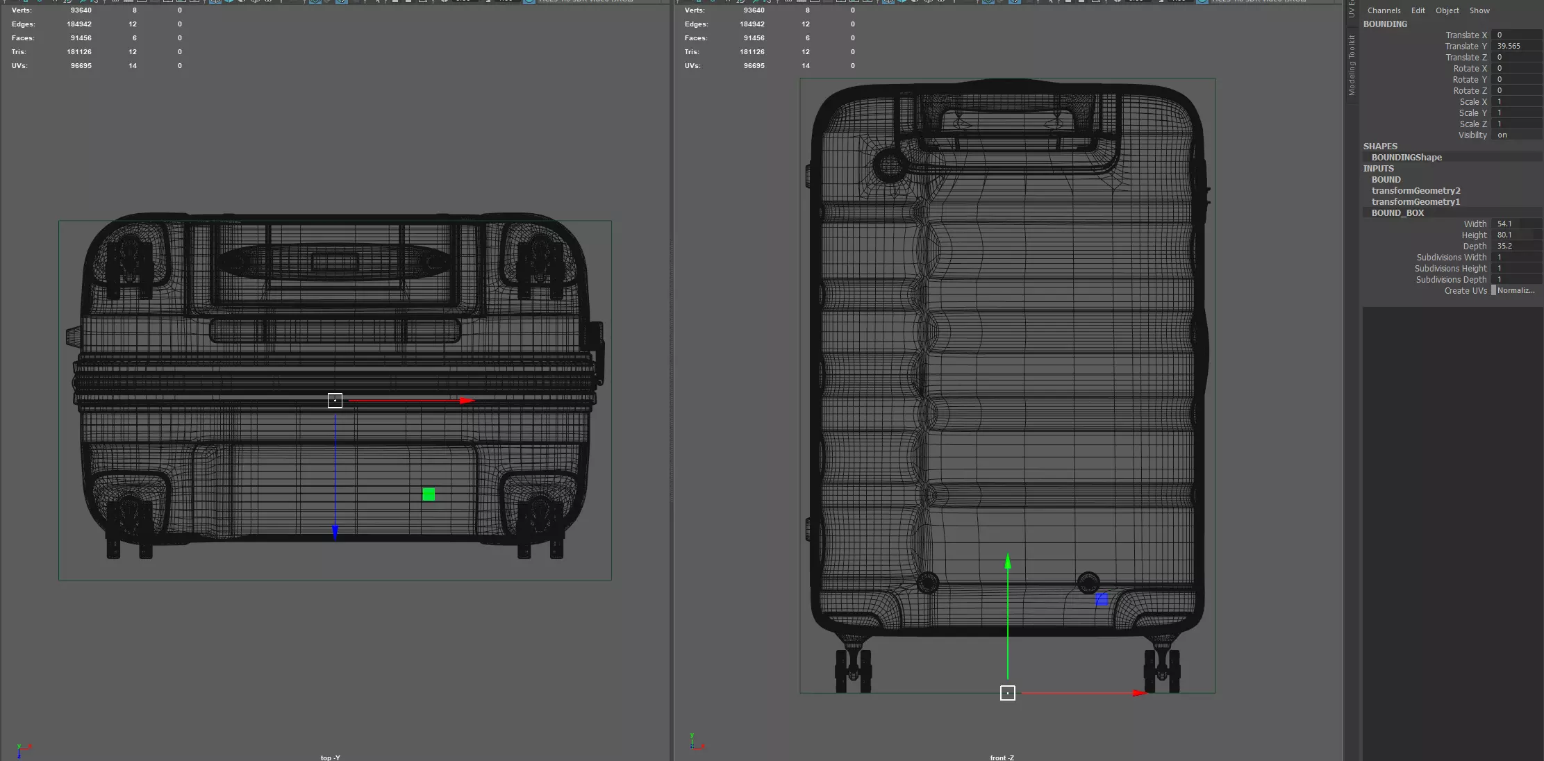 Trolley Suitcase Travel Bag 3D model_10