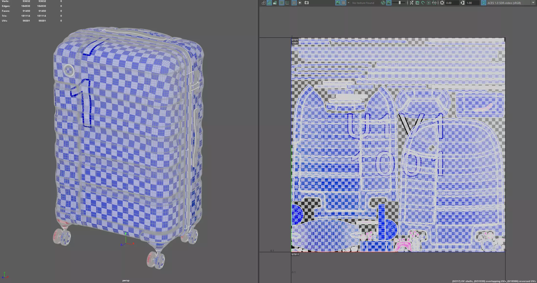 Trolley Suitcase Travel Bag 3D model_11