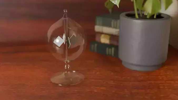 Light Mill or Crookes Radiometer Desk Toy Low-poly 3D model Light Mill or Crookes Radiometer Desk Toy Low-poly 3D model
