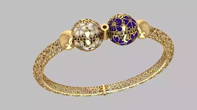 Custom Design Gold Bracelet 3D print model Custom Design Gold Bracelet 3D print model