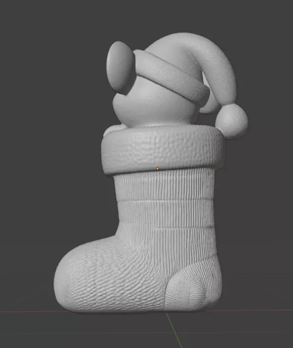 Christmas mouse 3D print model_2