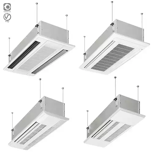 Set of cassette air conditioners