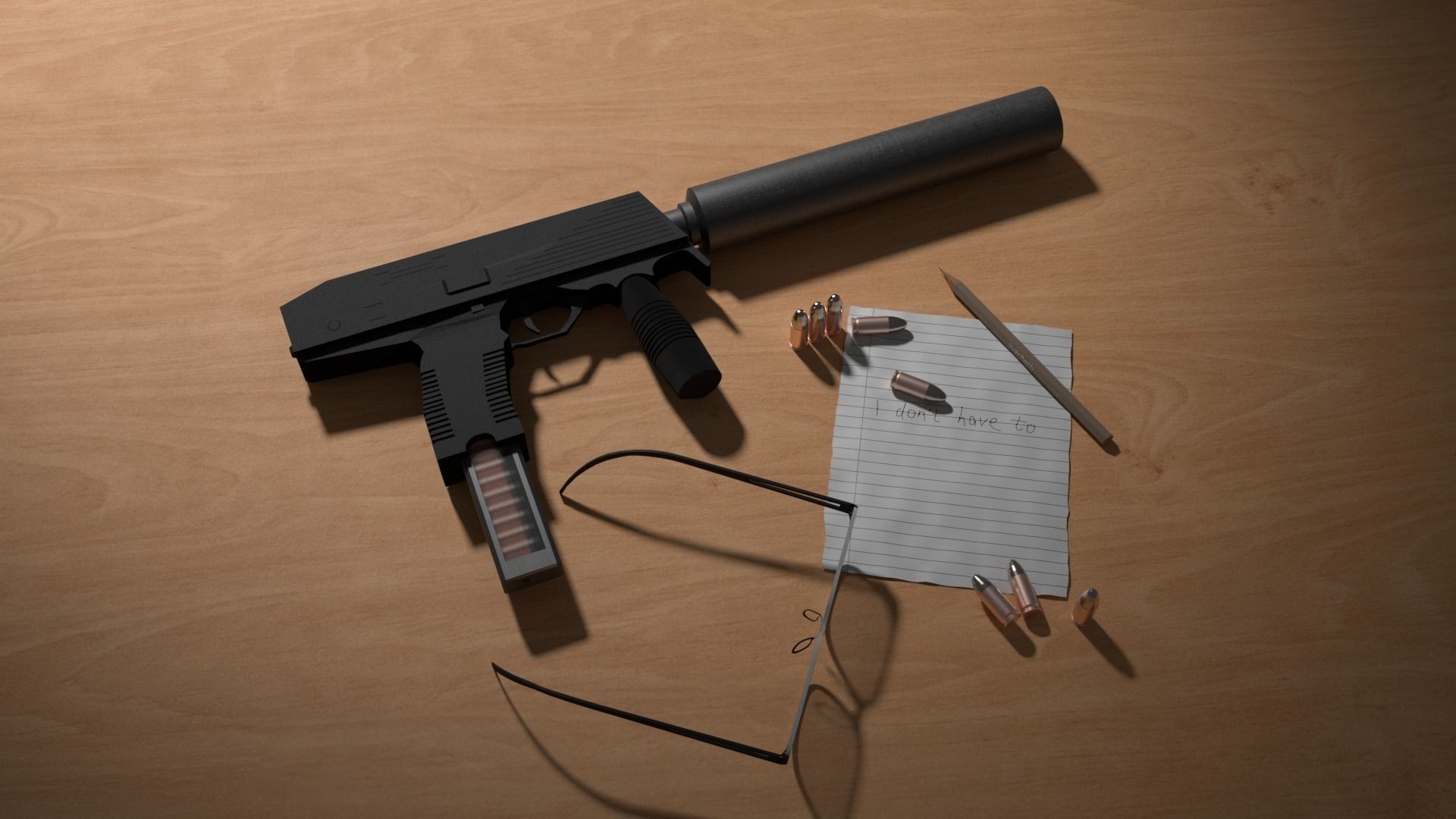 Steyr TMP Submachine Gun Free 3D model_0