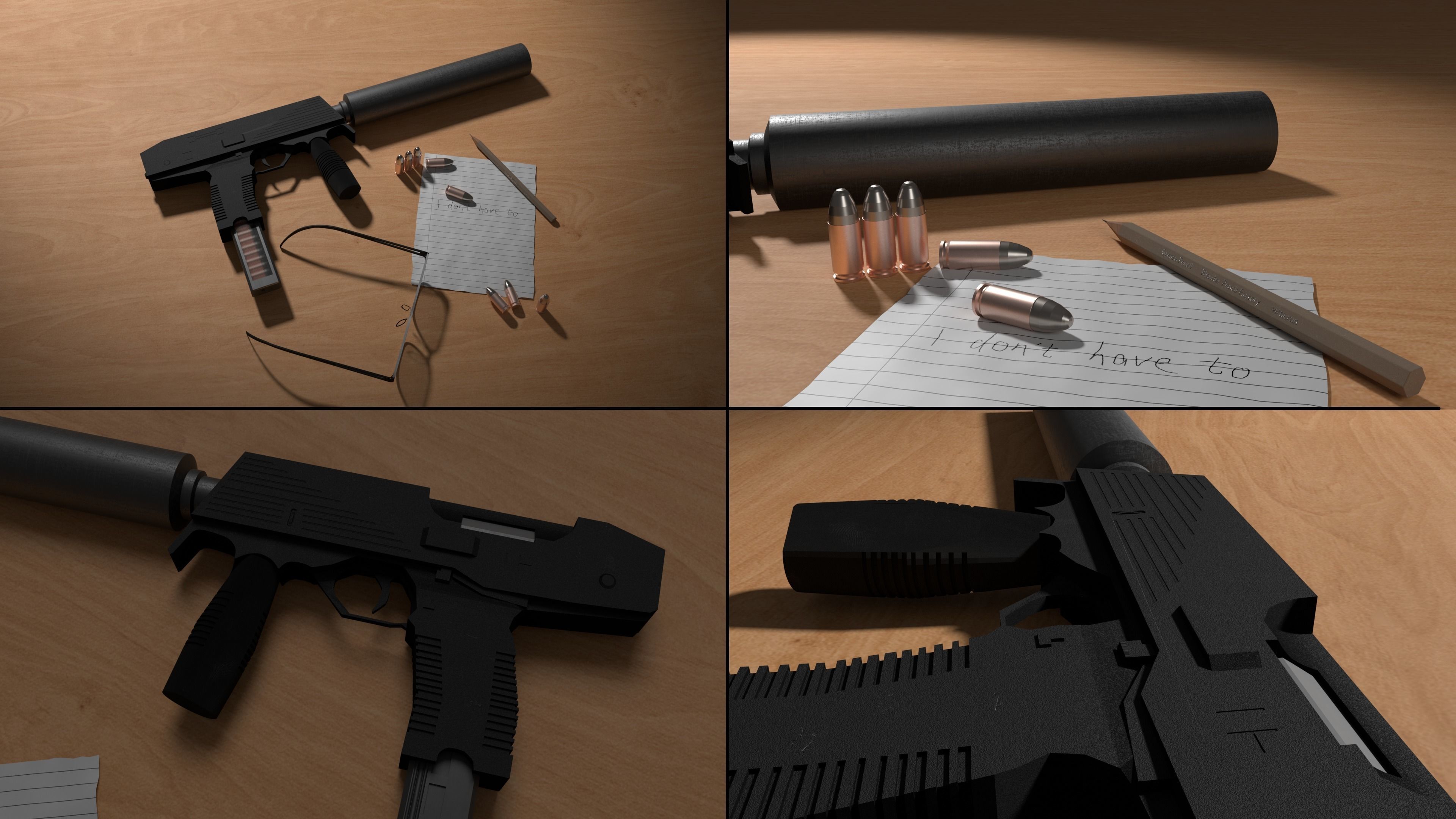 Steyr TMP Submachine Gun Free 3D model_1