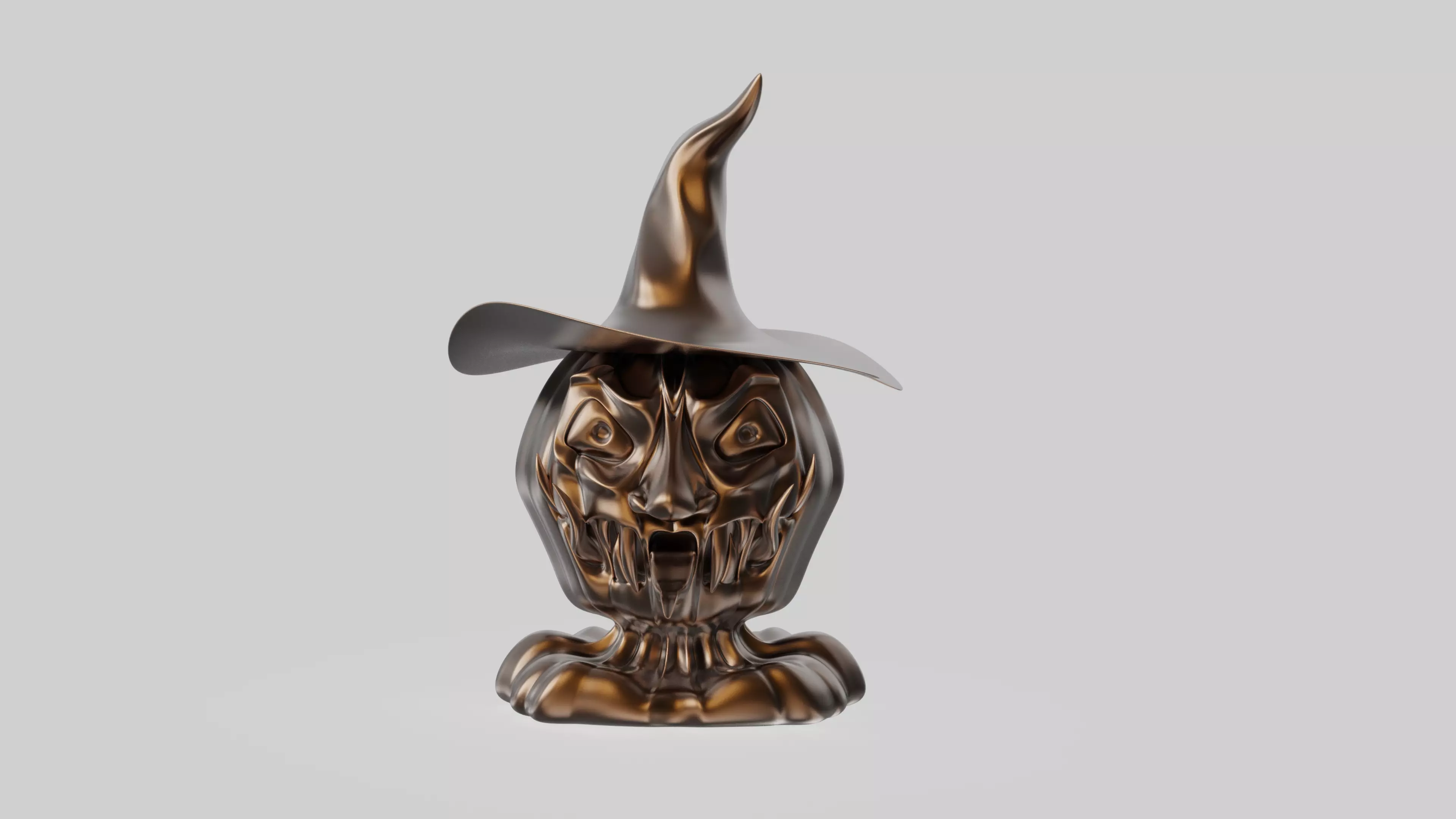 Halloween Pumpkin Sculpture 3D print model_3