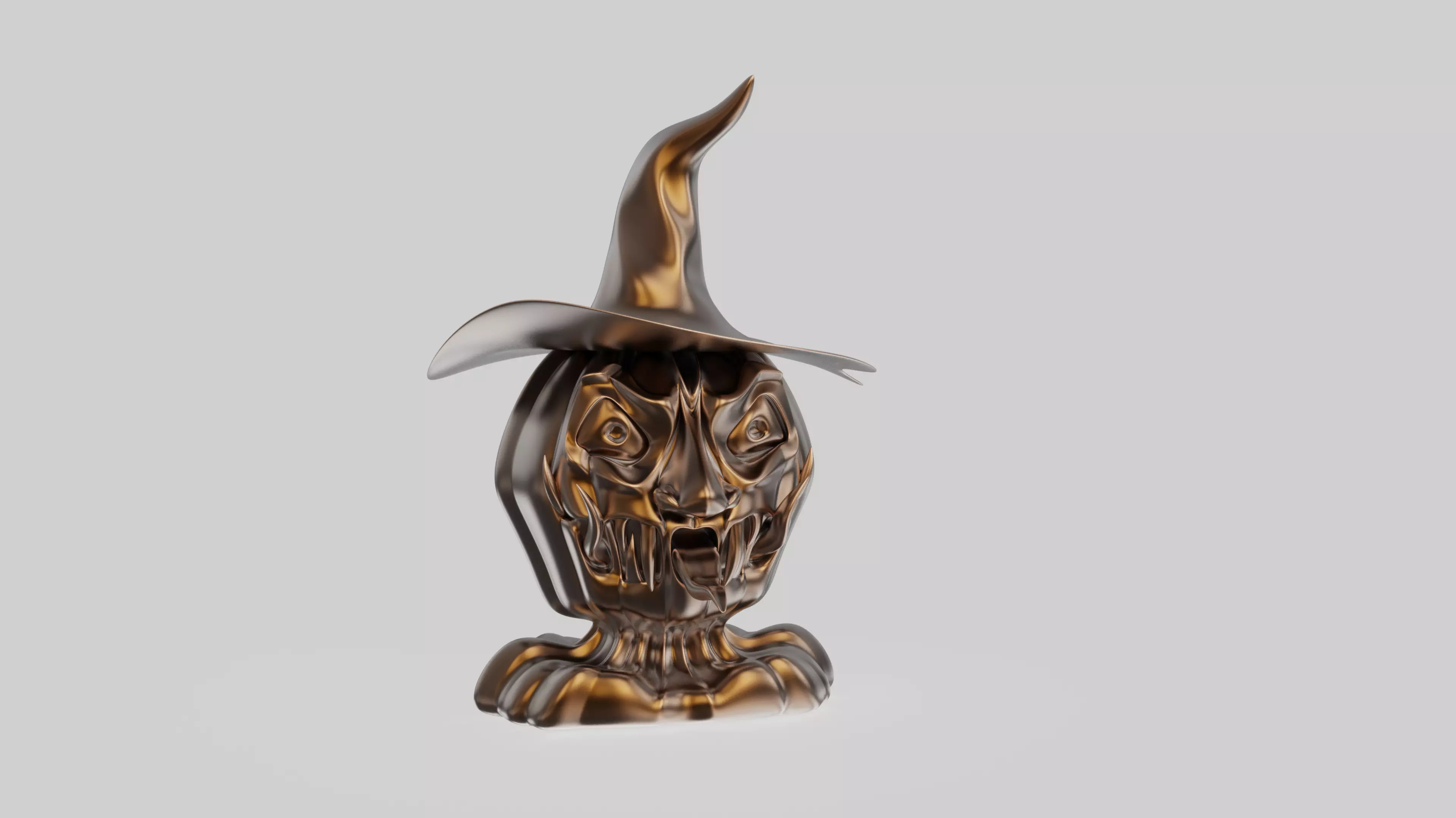 Halloween Pumpkin Sculpture 3D print model_2