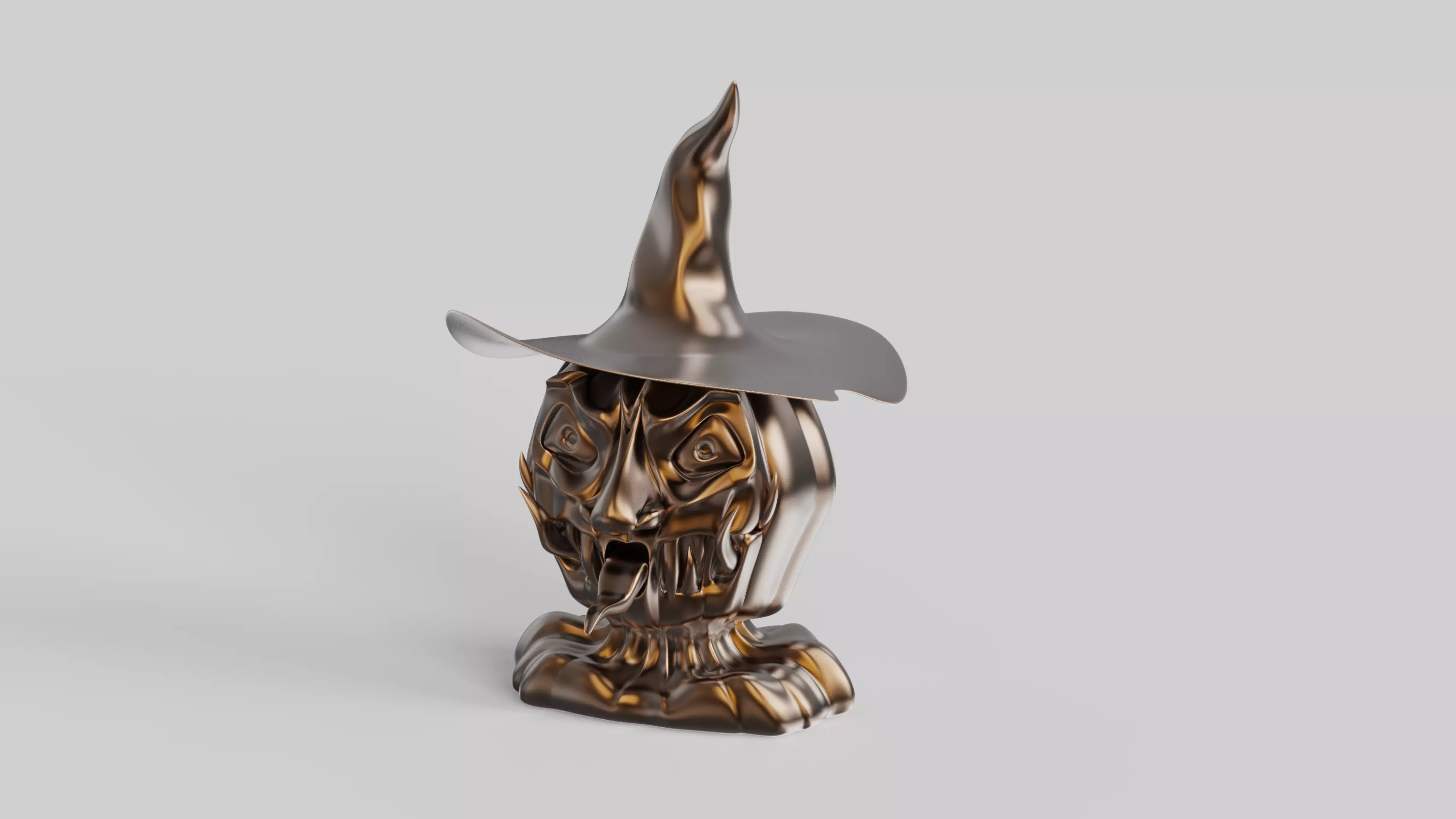 Halloween Pumpkin Sculpture 3D print model_5