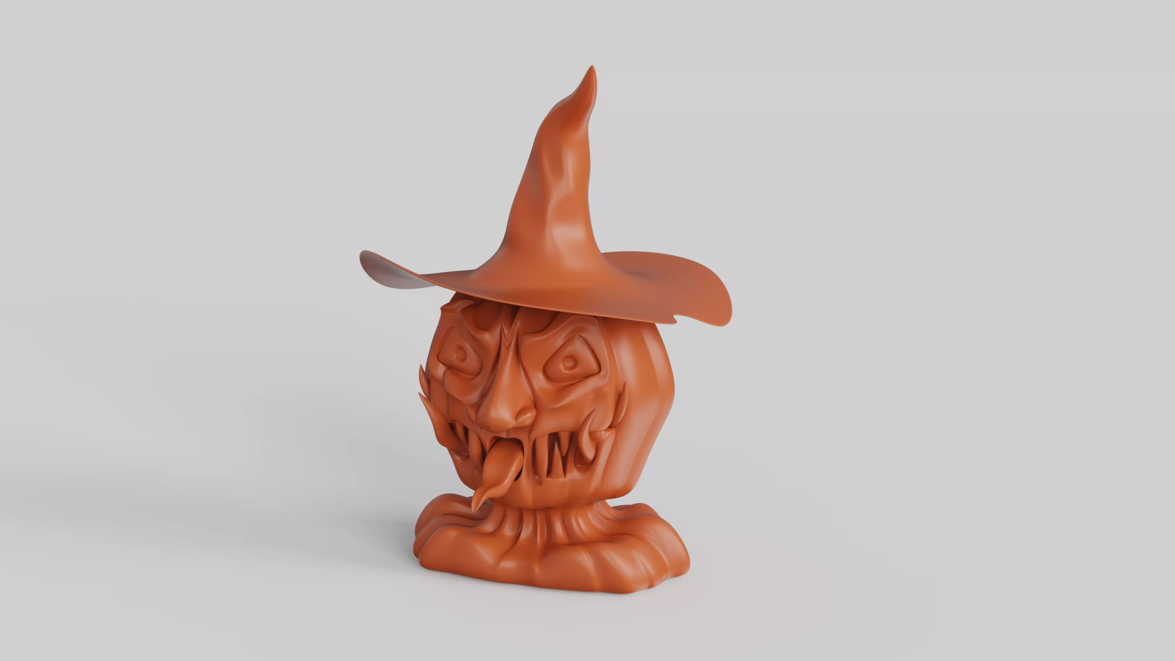 Halloween Pumpkin Sculpture 3D print model_9