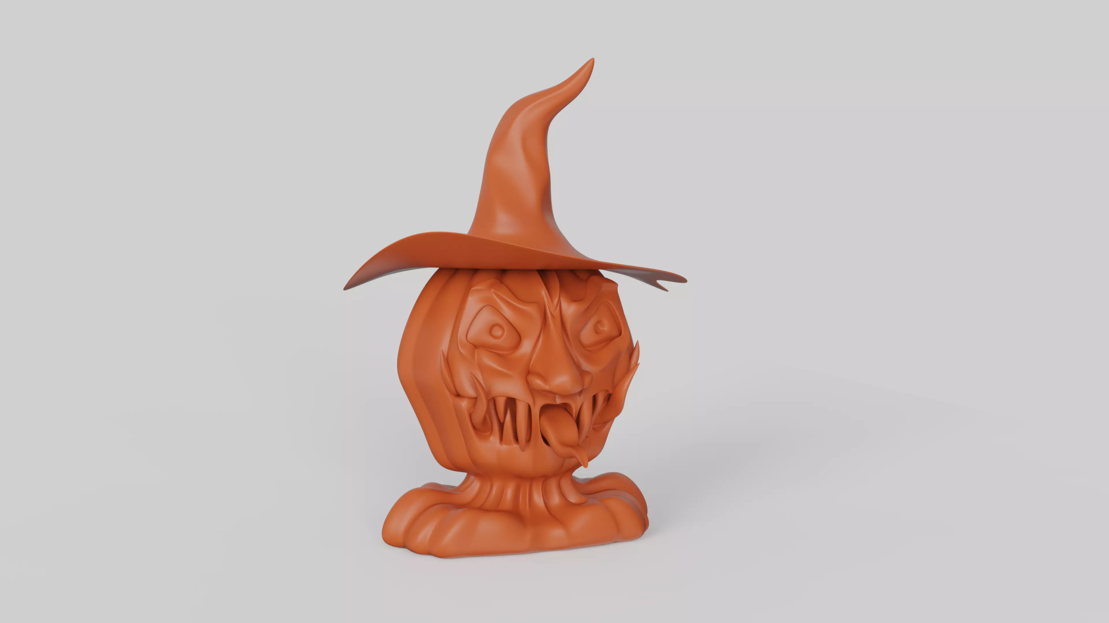 Halloween Pumpkin Sculpture 3D print model_7