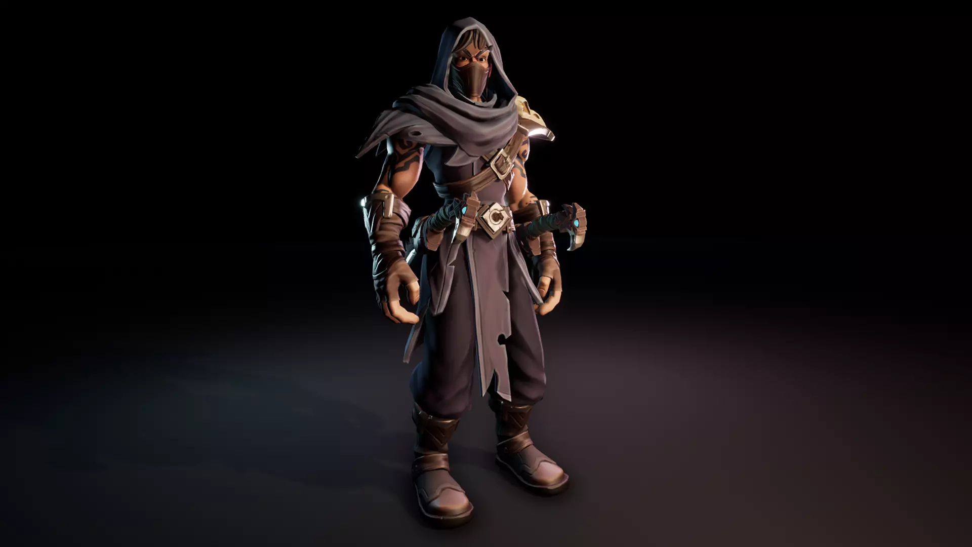 Stylized Bandit Thief Low-poly 3D model_5
