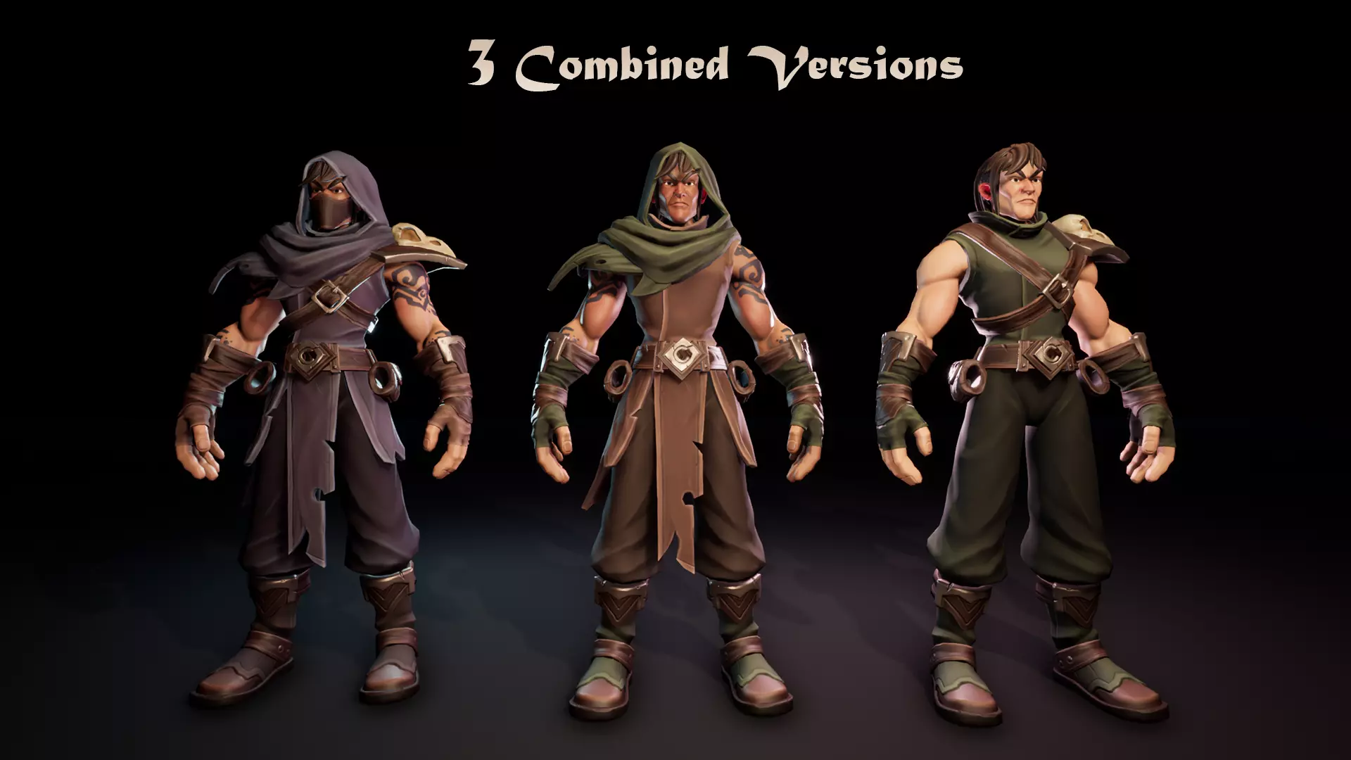 Stylized Bandit Thief Low-poly 3D model_8