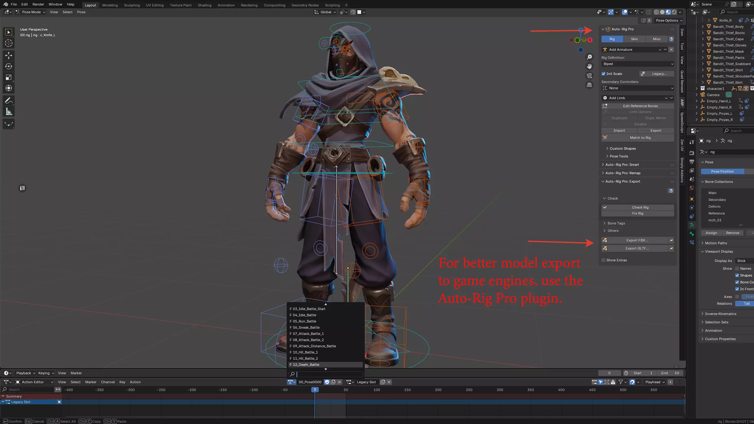 Stylized Bandit Thief Low-poly 3D model_11