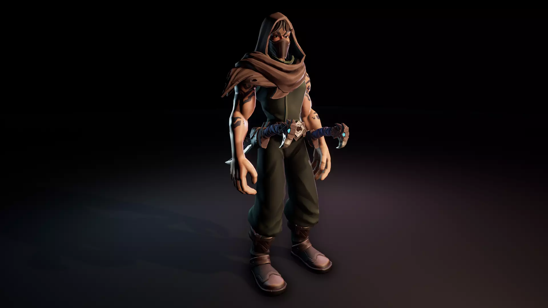 Stylized Bandit Thief Low-poly 3D model_14