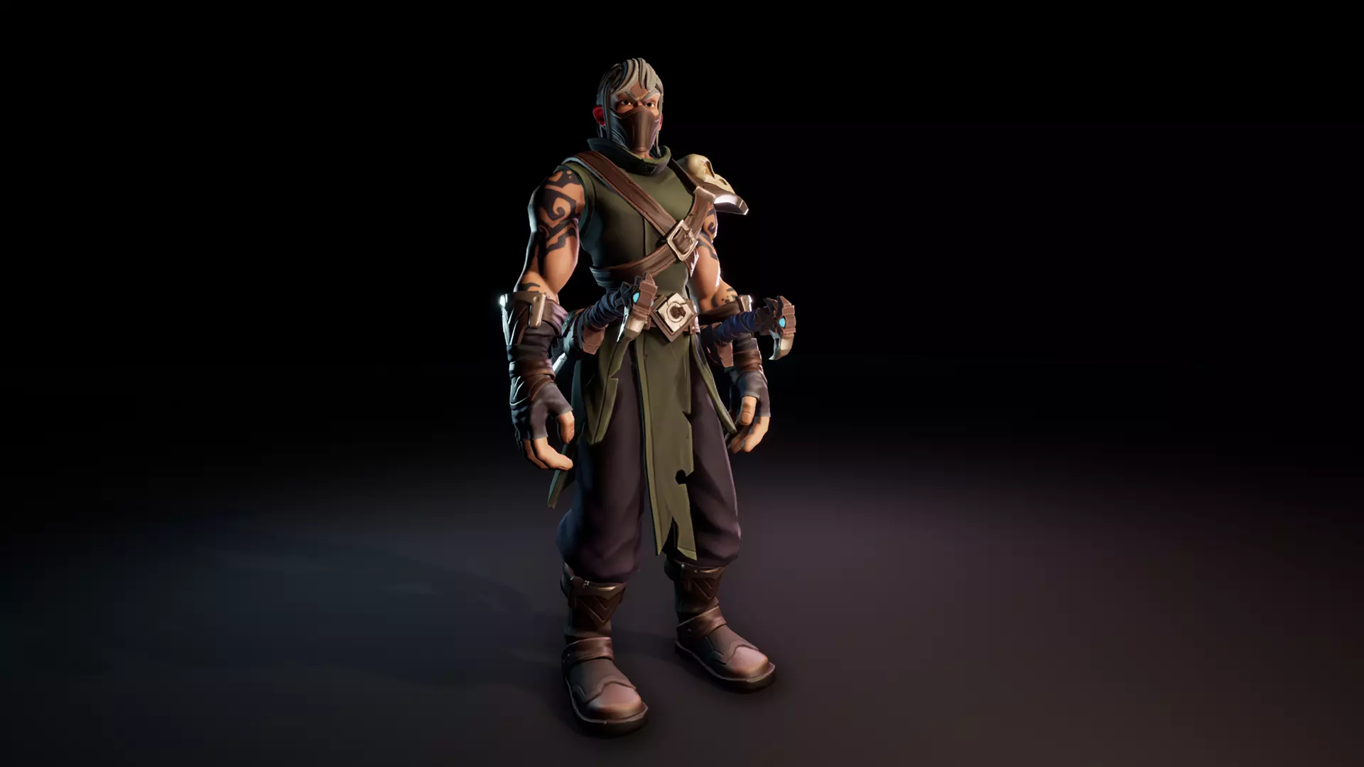 Stylized Bandit Thief Low-poly 3D model_12