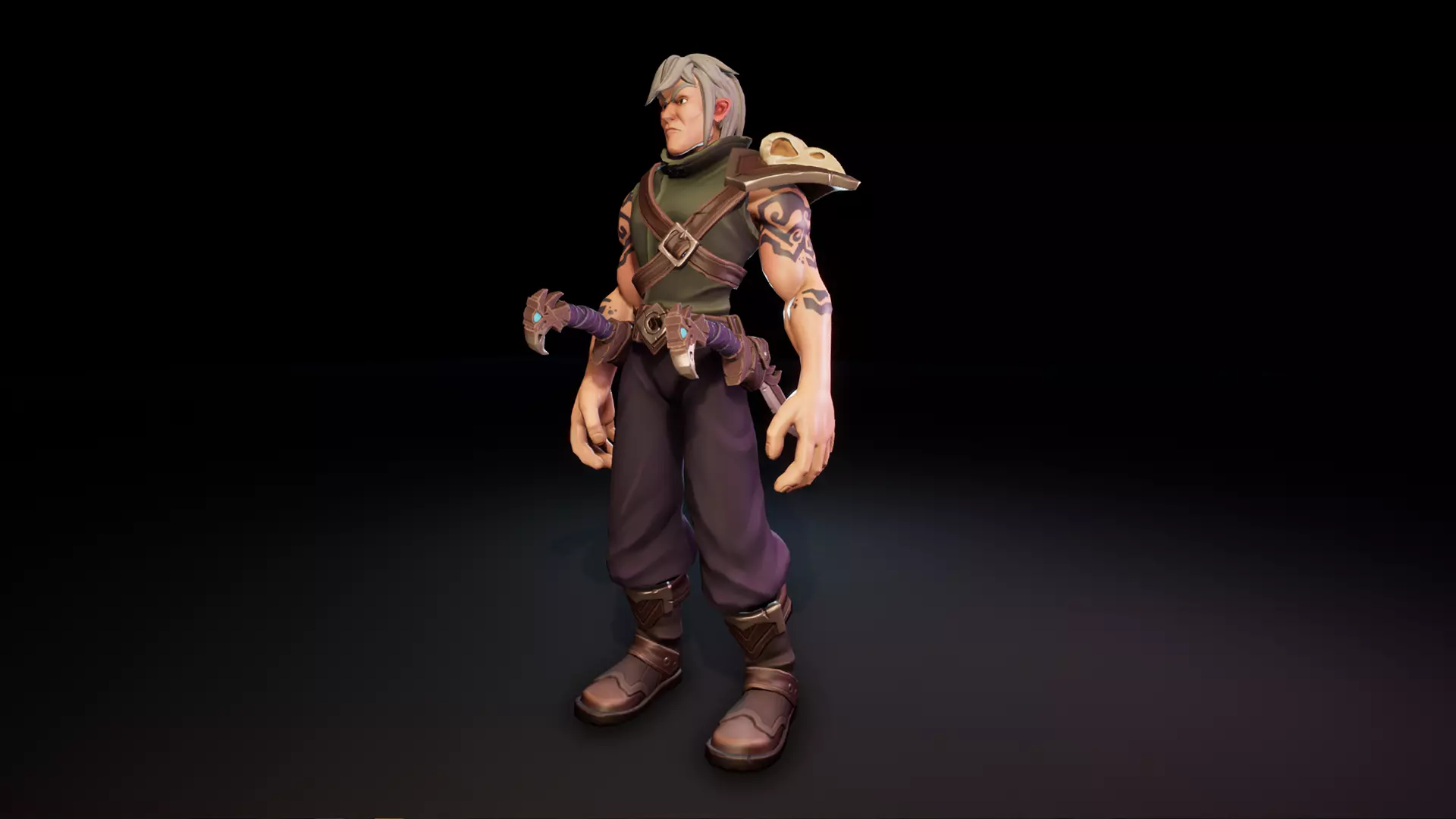 Stylized Bandit Thief Low-poly 3D model_13