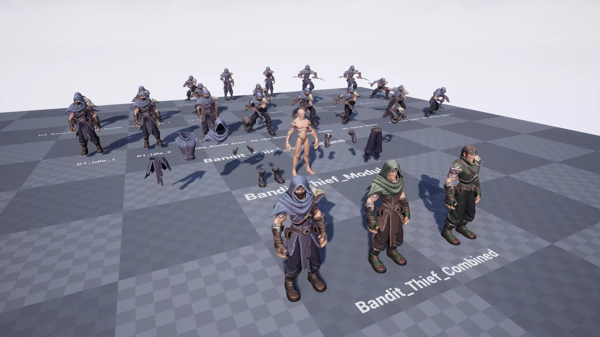 Stylized Bandit Thief Low-poly 3D model_16