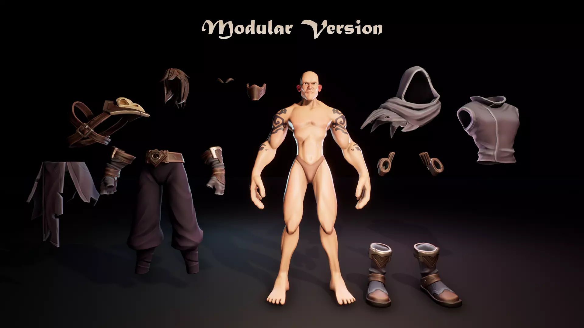 Stylized Bandit Thief Low-poly 3D model_7