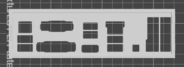 io shield MSI B150M Mortar 3D model_0