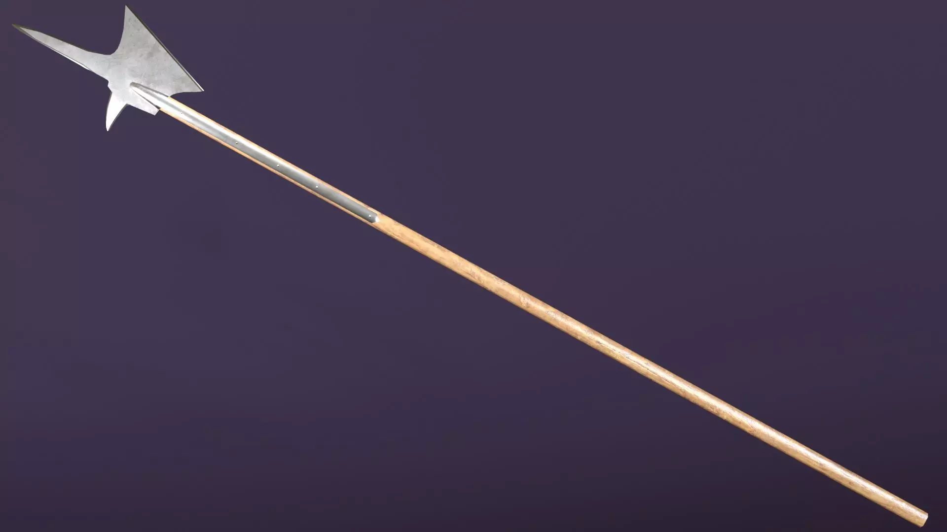 German Halberd Low-poly 3D model