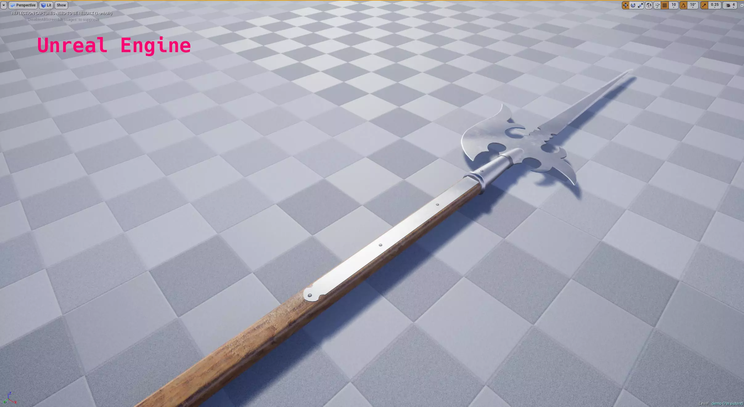 German Lutel Halberd Low-poly 3D model_9