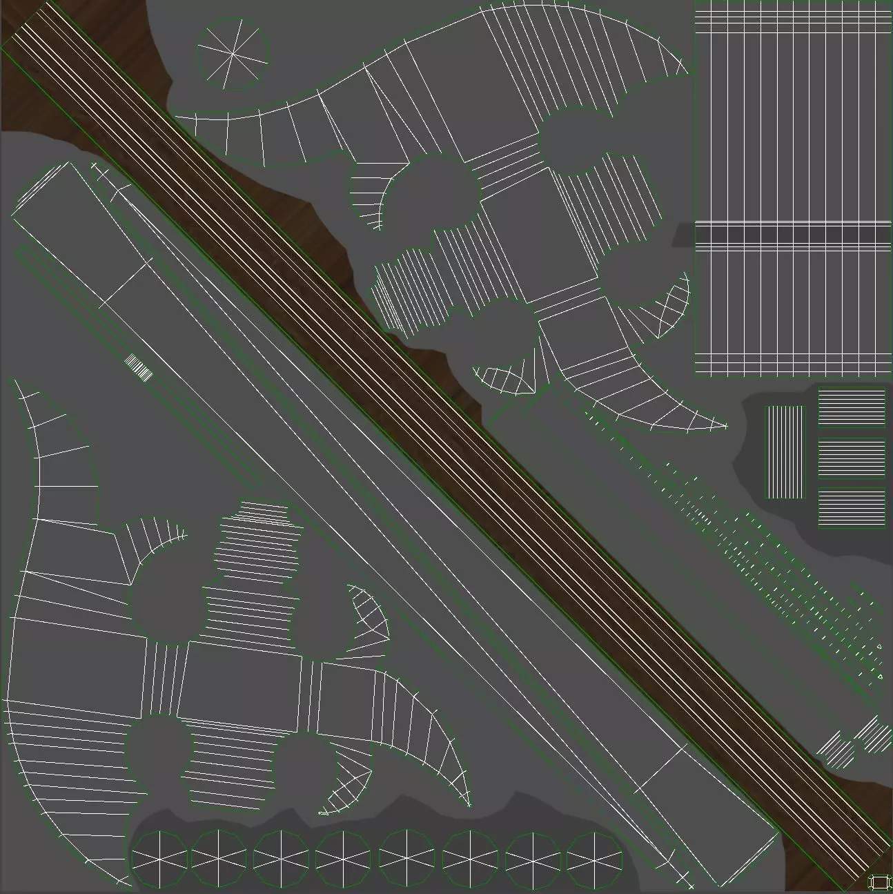 German Lutel Halberd Low-poly 3D model_15