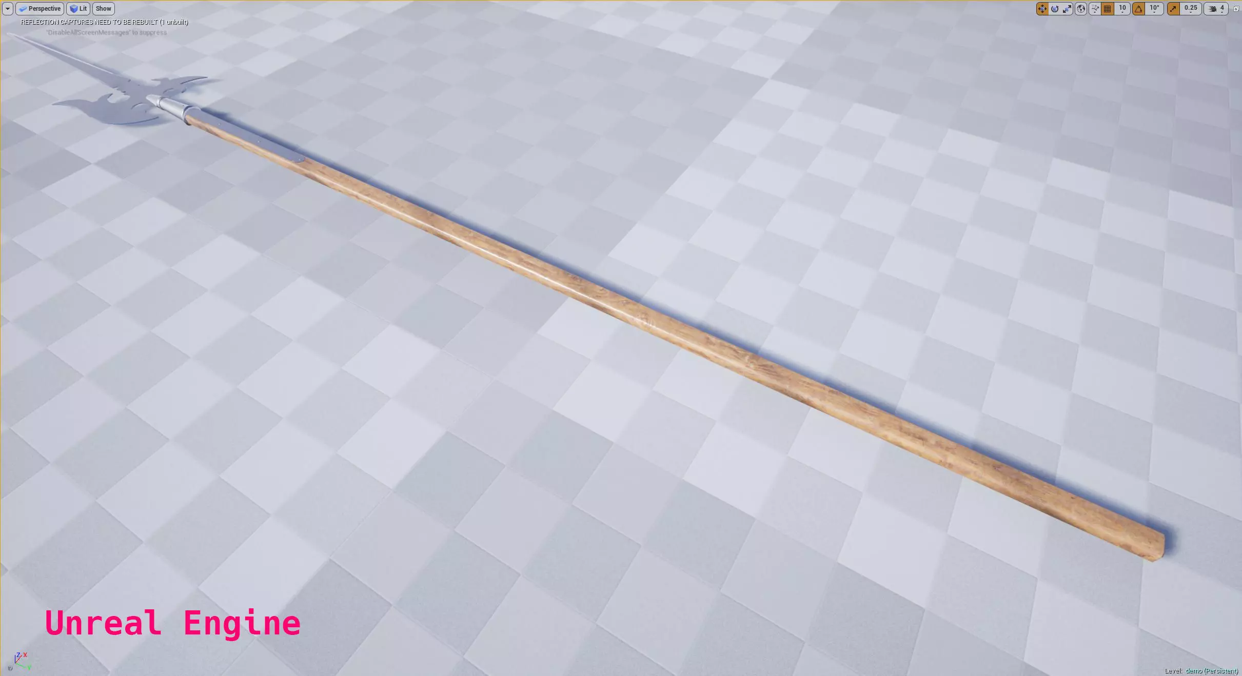 German Lutel Halberd Low-poly 3D model_8