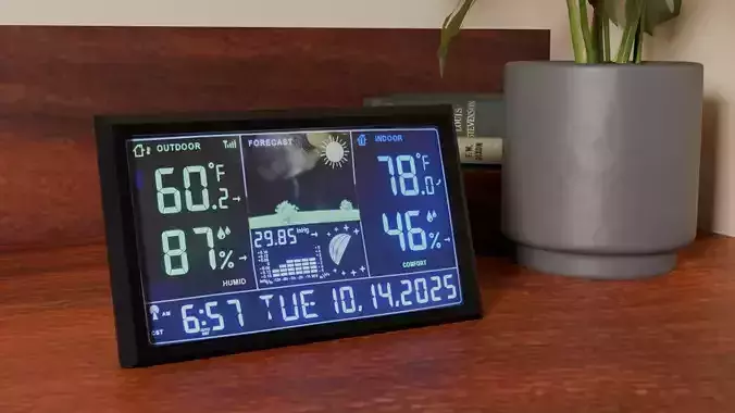 Contemporary Weather Station Low-poly 3D model Contemporary Weather Station Low-poly 3D model