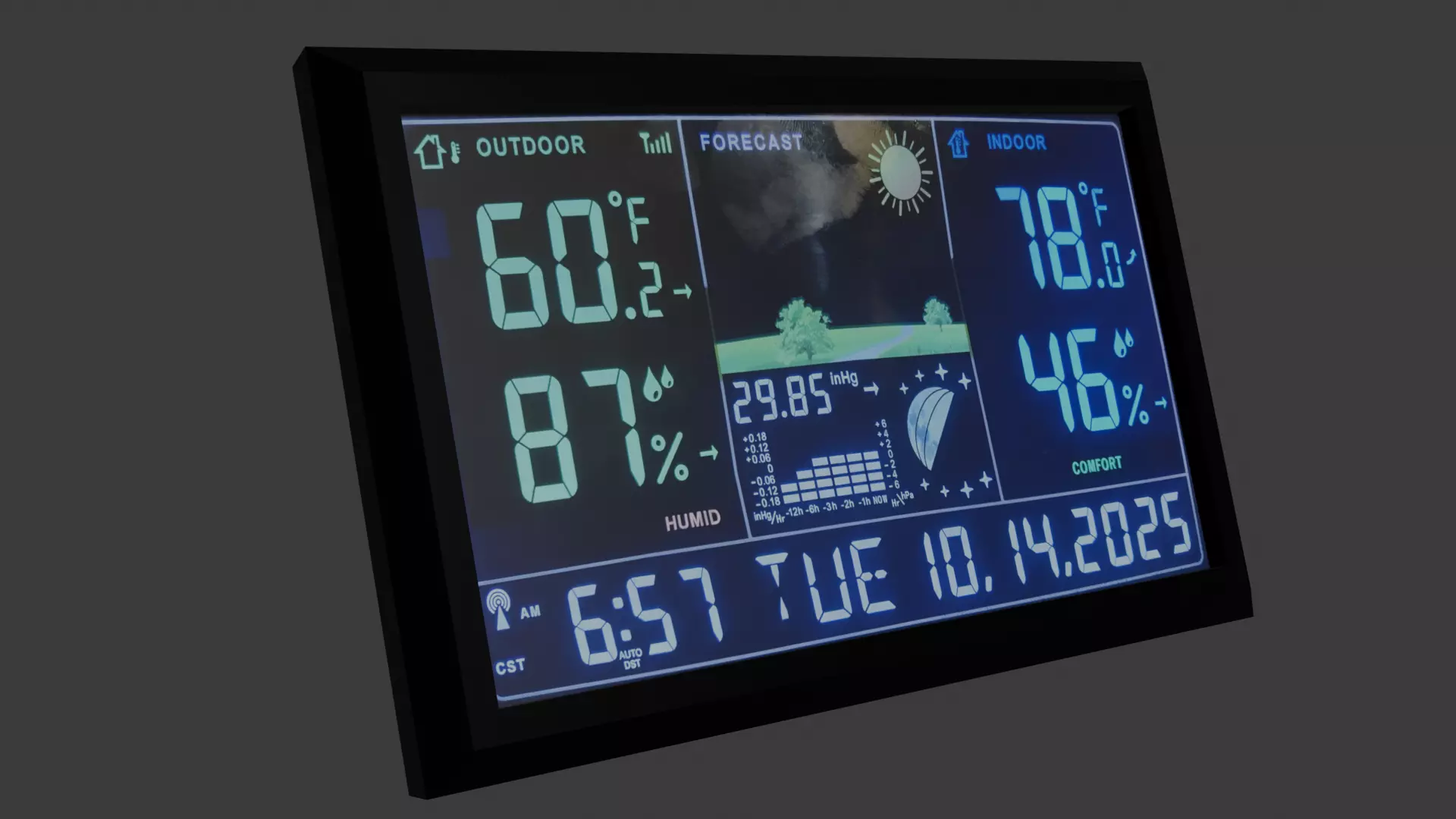 Contemporary Weather Station Low-poly 3D model_1
