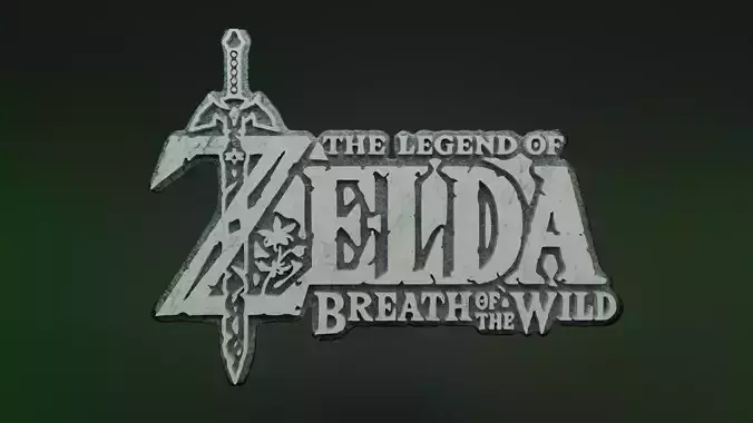 The Legend of Zelda Breath of the Wild Logo and Keychain