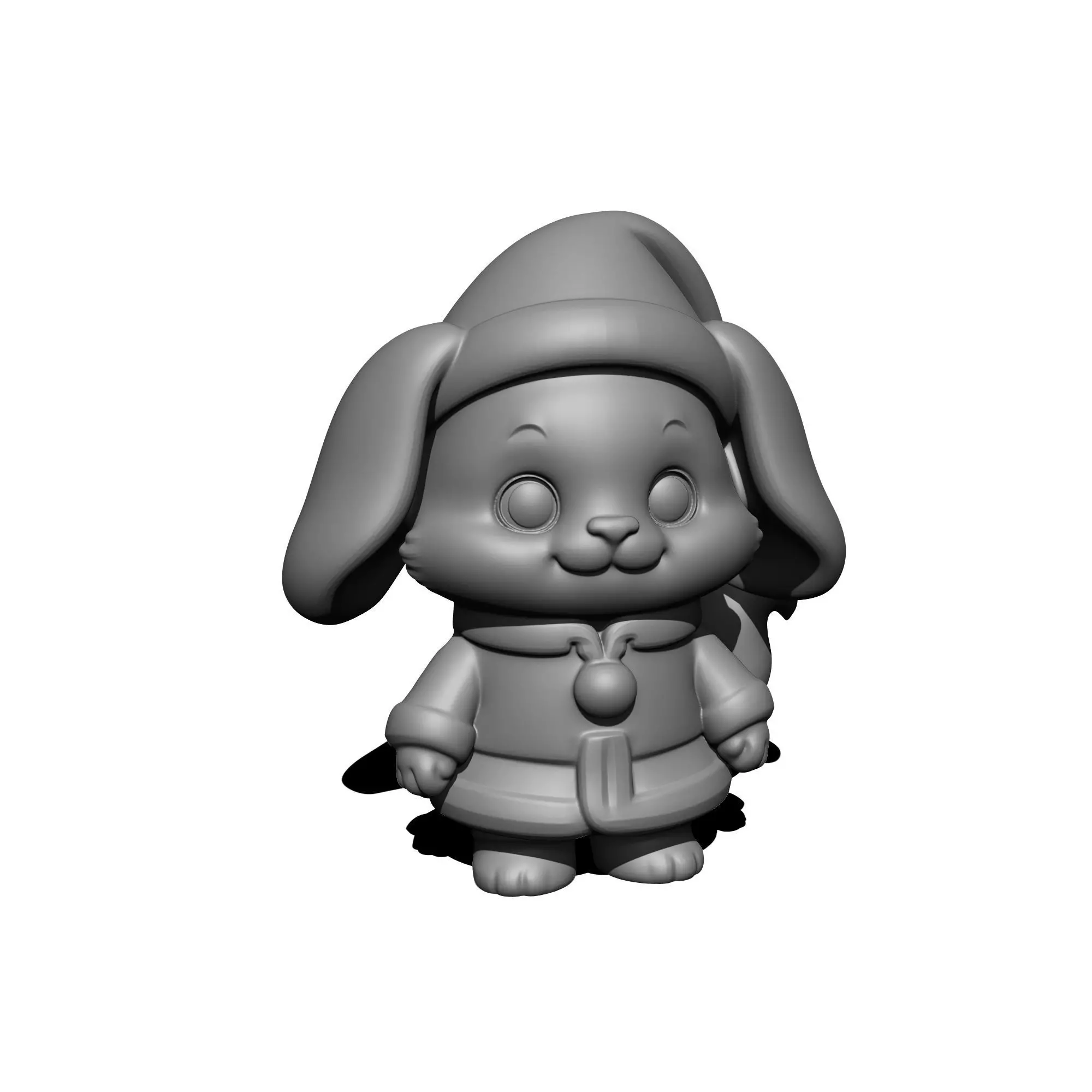 Christmas bunny 3D print model_3
