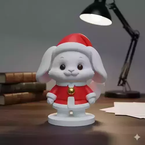 Christmas bunny 3D print model