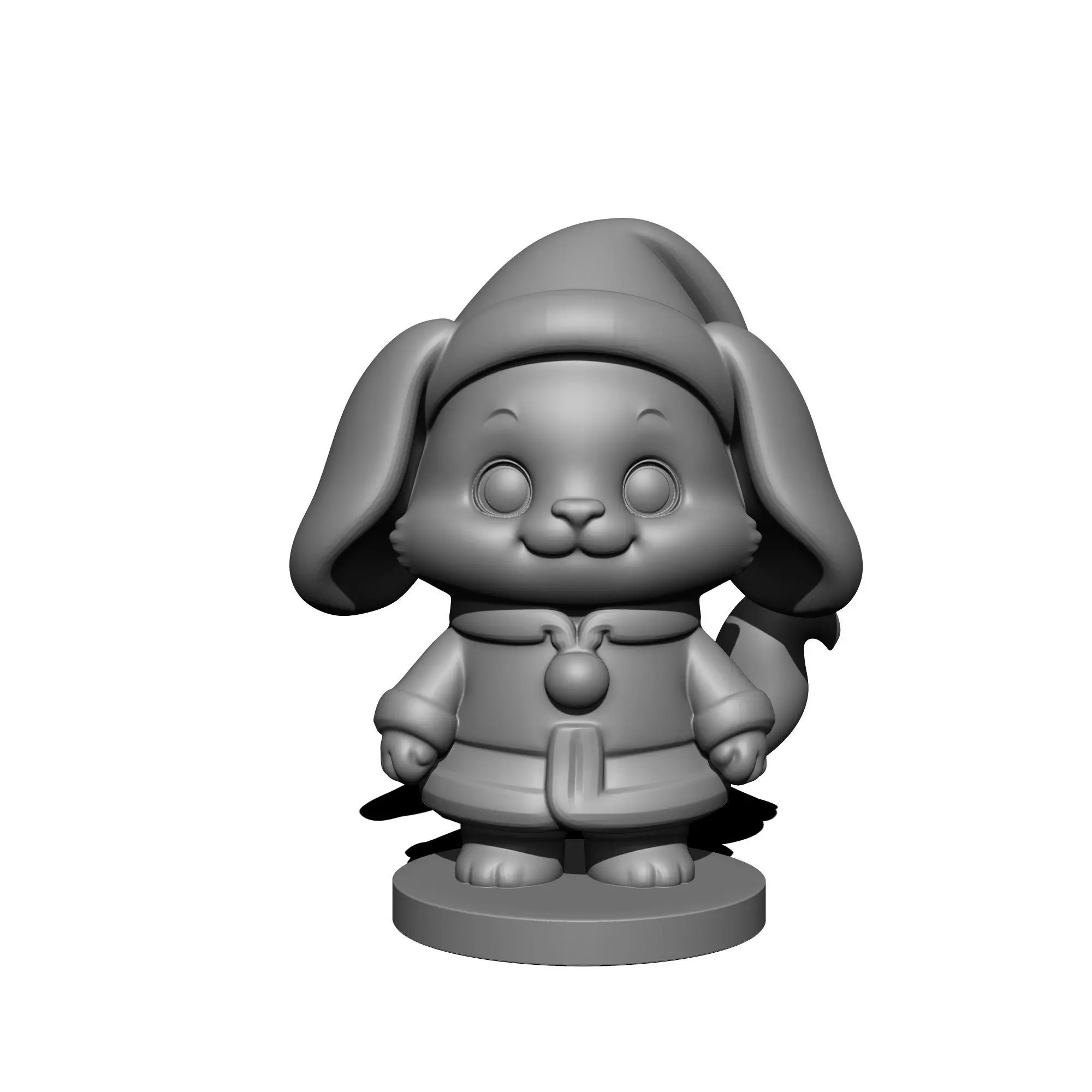 Christmas bunny 3D print model_1