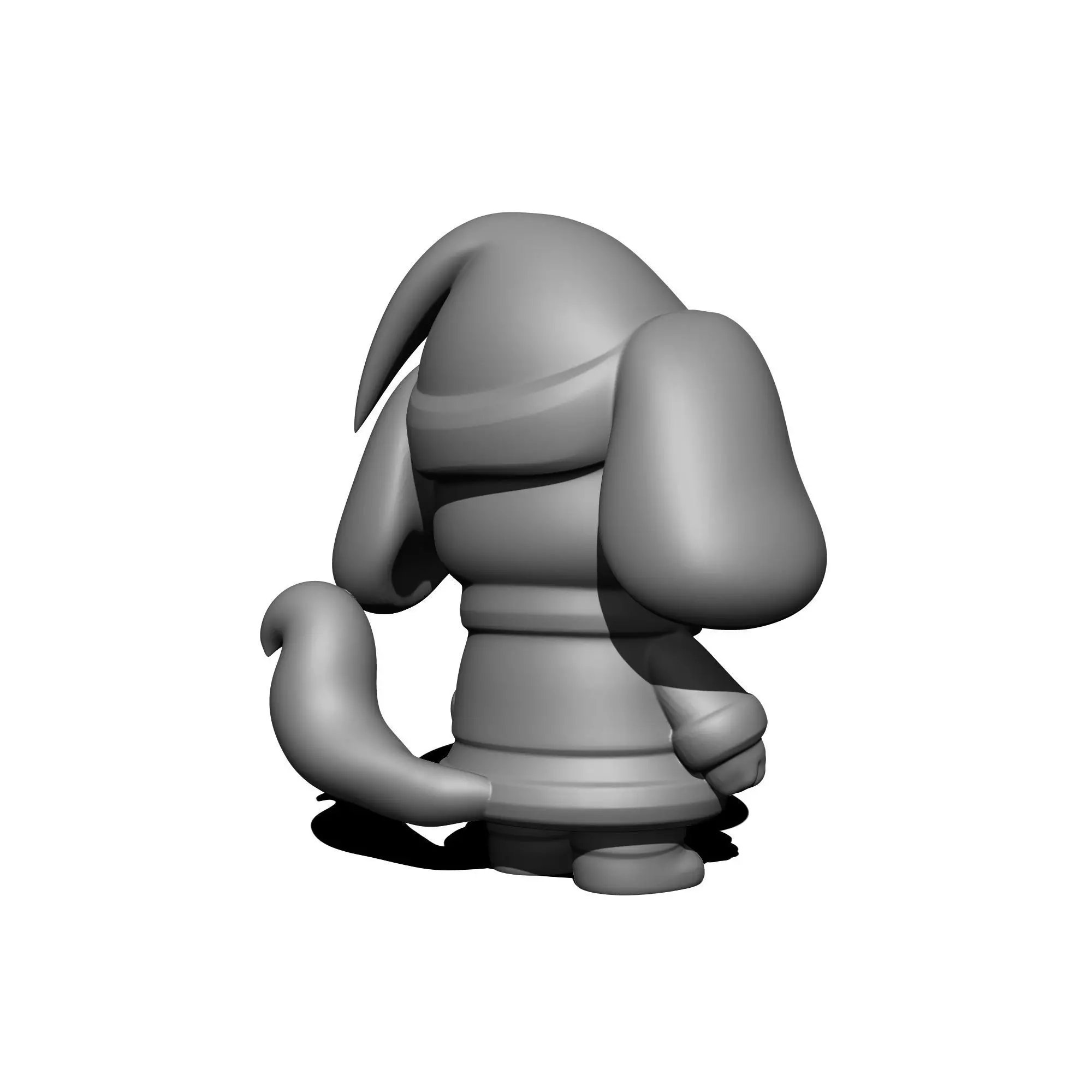 Christmas bunny 3D print model_2