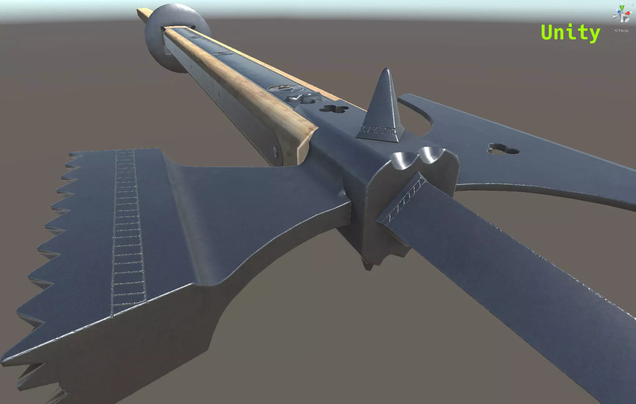 Knightly Pole Axe Low-poly 3D model_20