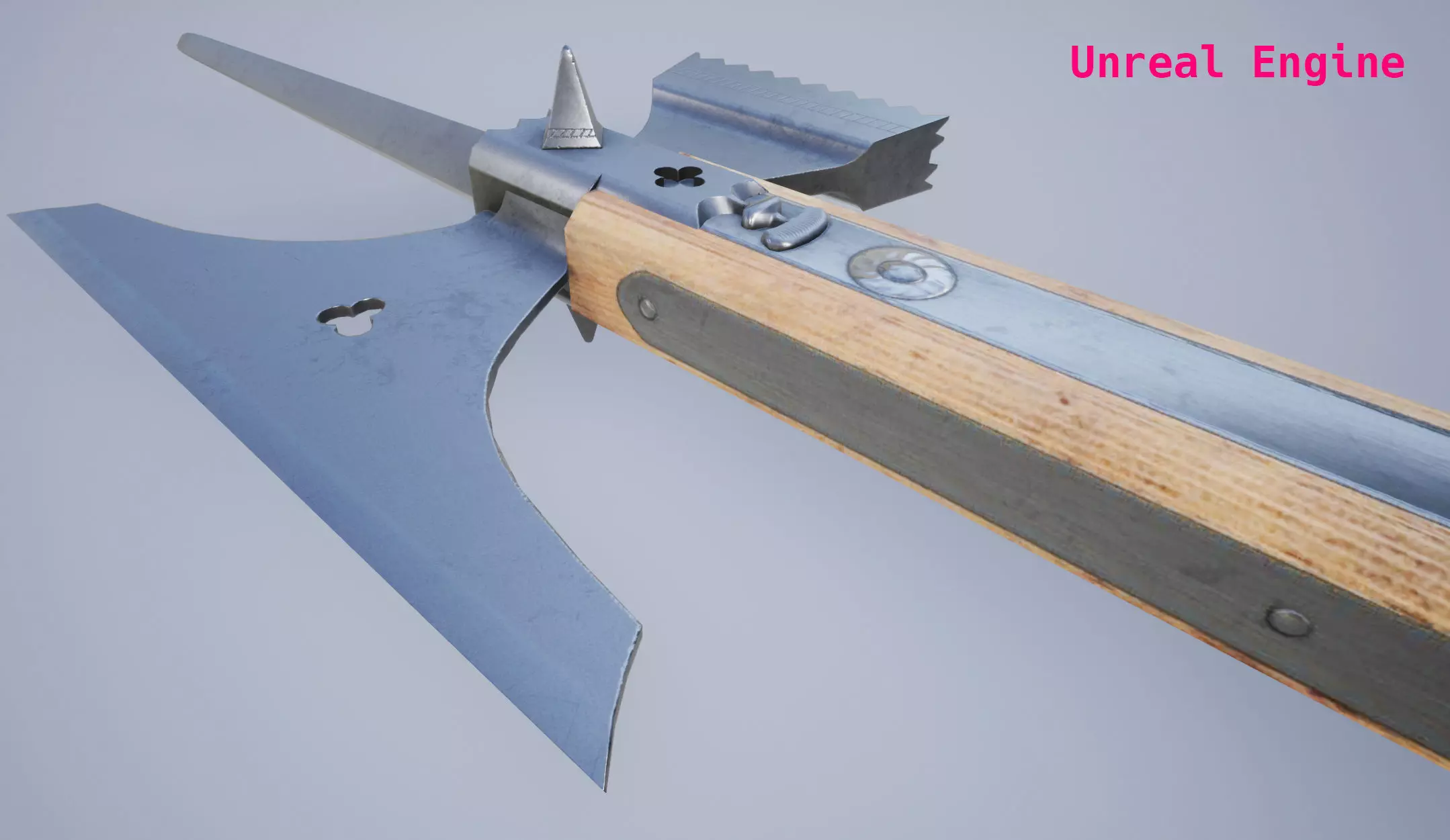Knightly Pole Axe Low-poly 3D model_12