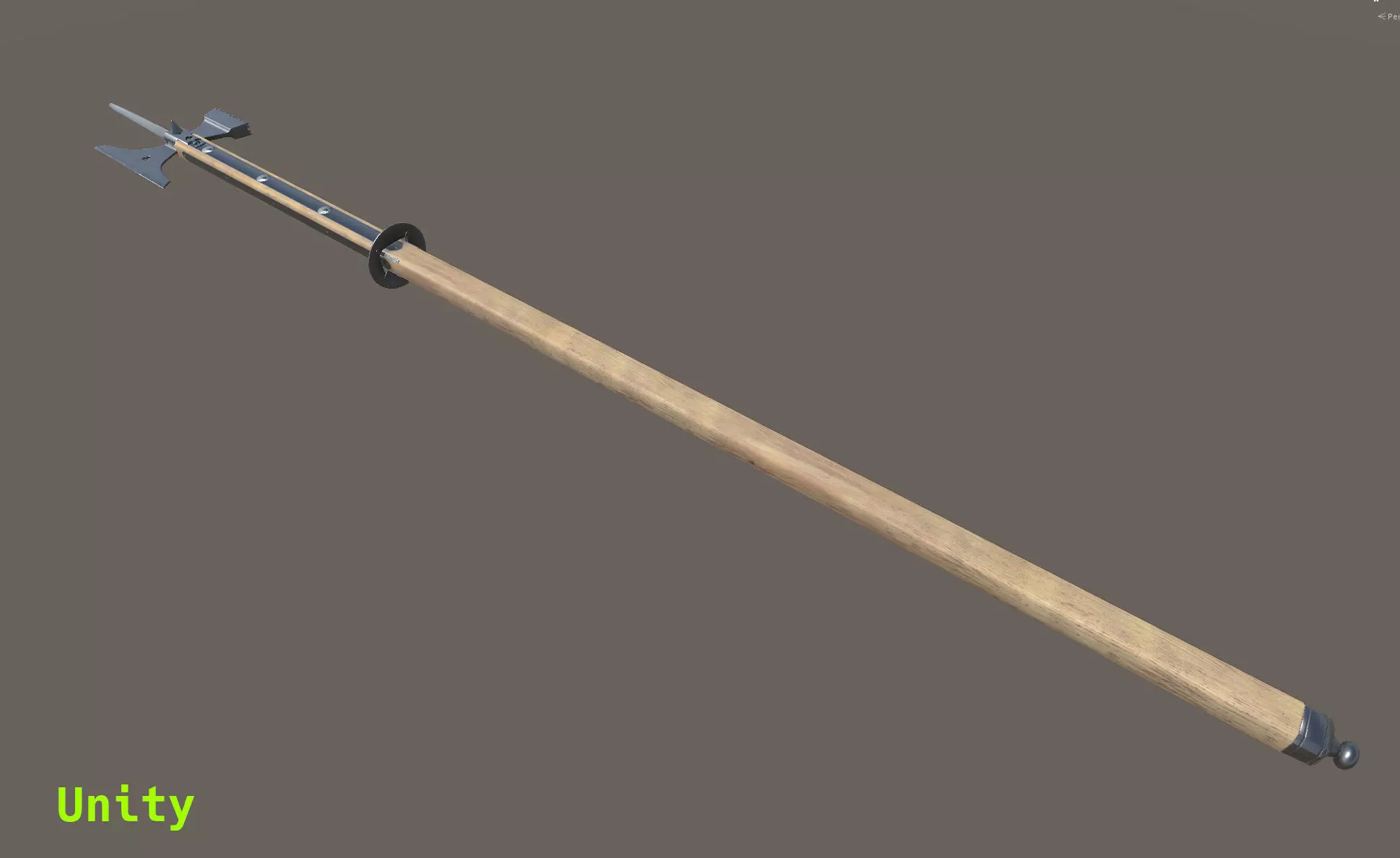 Knightly Pole Axe Low-poly 3D model_15