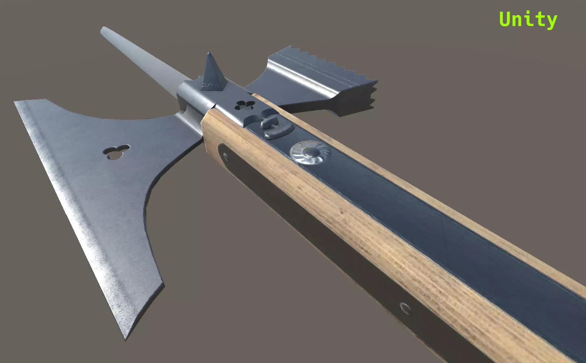 Knightly Pole Axe Low-poly 3D model_18